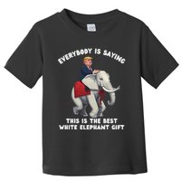 Funny White Elephant Gag Wrapped Elephant Dumb Toddler T-Shirt