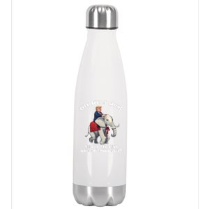 Funny White Elephant Gag Wrapped Dumb Elephant Stainless Steel Insulated Water Bottle