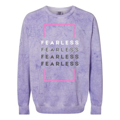 Fearless Woman. Empowering Courage. Ringless Not Worthless Colorblast Crewneck Sweatshirt