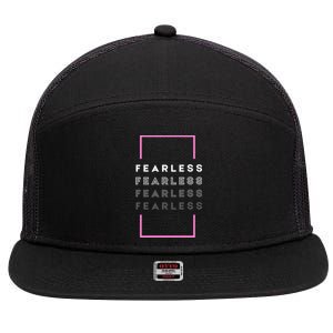 Fearless Woman. Empowering Courage. Ringless Not Worthless 7 Panel Mesh Trucker Snapback Hat