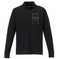 Fearless Woman. Empowering Courage. Ringless Not Worthless Performance Long Sleeve Polo