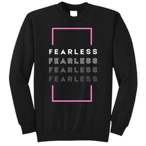 Fearless Woman. Empowering Courage. Ringless Not Worthless Sweatshirt