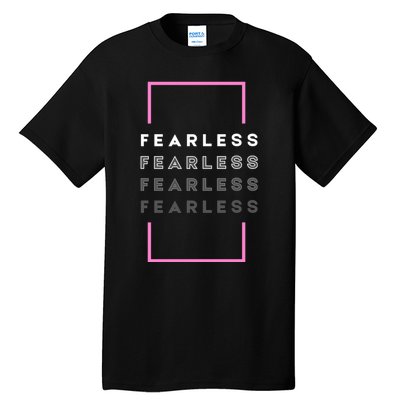 Fearless Woman. Empowering Courage. Ringless Not Worthless Tall T-Shirt