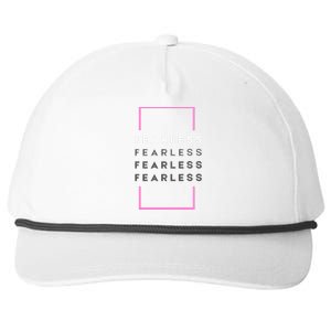 Fearless Woman. Empowering Courage. Ringless Not Worthless Snapback Five-Panel Rope Hat