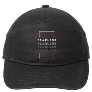 Fearless Woman. Empowering Courage. Ringless Not Worthless 7-Panel Snapback Hat