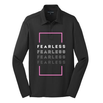 Fearless Woman. Empowering Courage. Ringless Not Worthless Silk Touch Performance Long Sleeve Polo