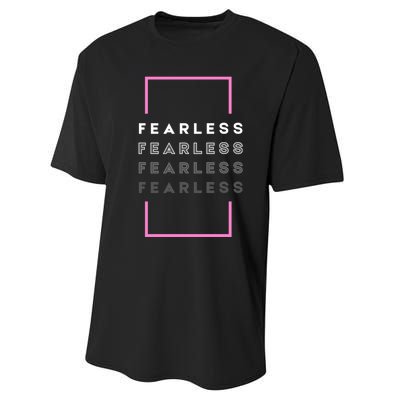 Fearless Woman. Empowering Courage. Ringless Not Worthless Performance Sprint T-Shirt