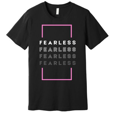 Fearless Woman. Empowering Courage. Ringless Not Worthless Premium T-Shirt