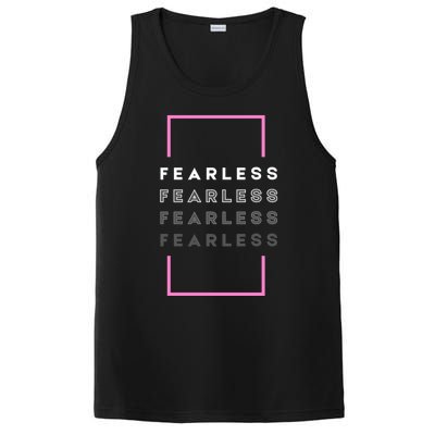 Fearless Woman. Empowering Courage. Ringless Not Worthless PosiCharge Competitor Tank