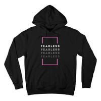 Fearless Woman. Empowering Courage. Ringless Not Worthless Tall Hoodie