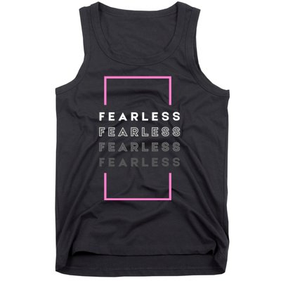 Fearless Woman. Empowering Courage. Ringless Not Worthless Tank Top