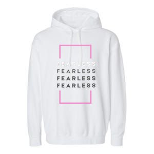 Fearless Woman. Empowering Courage. Ringless Not Worthless Garment-Dyed Fleece Hoodie