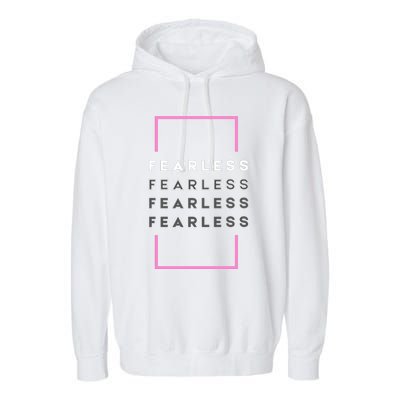 Fearless Woman. Empowering Courage. Ringless Not Worthless Garment-Dyed Fleece Hoodie