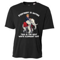 Funny White Elephant Gag Wrapped Elephant Dumb Gift Cooling Performance Crew T-Shirt