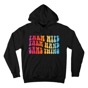 Farm Wife Farm Hand Same Thing Funny Cow Tees Hoodie