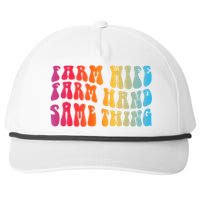 Farm Wife Farm Hand Same Thing Funny Cow Tees Snapback Five-Panel Rope Hat