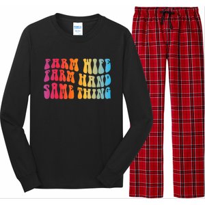 Farm Wife Farm Hand Same Thing Funny Cow Tees Long Sleeve Pajama Set