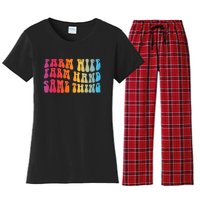 Farm Wife Farm Hand Same Thing Funny Cow Tees Women's Flannel Pajama Set