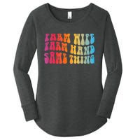 Farm Wife Farm Hand Same Thing Funny Cow Tees Women's Perfect Tri Tunic Long Sleeve Shirt