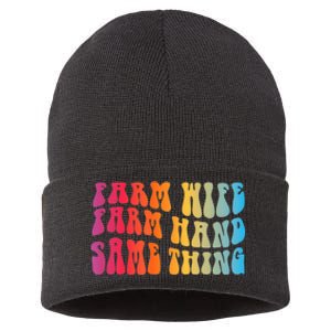 Farm Wife Farm Hand Same Thing Funny Cow Tees Sustainable Knit Beanie