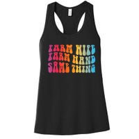 Farm Wife Farm Hand Same Thing Funny Cow Tees Women's Racerback Tank