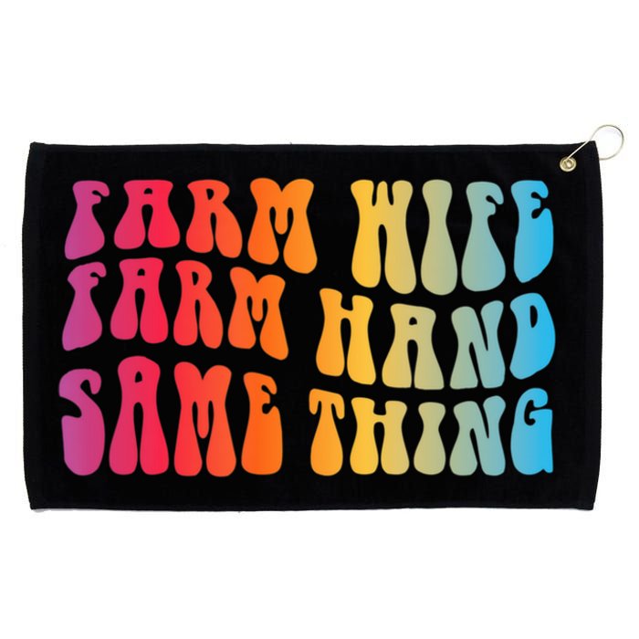 Farm Wife Farm Hand Same Thing Funny Cow Tees Grommeted Golf Towel