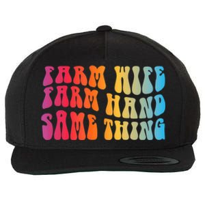 Farm Wife Farm Hand Same Thing Funny Cow Tees Wool Snapback Cap