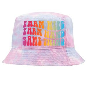 Farm Wife Farm Hand Same Thing Funny Cow Tees Tie-Dyed Bucket Hat