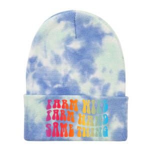 Farm Wife Farm Hand Same Thing Funny Cow Tees Tie Dye 12in Knit Beanie