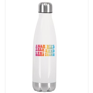 Farm Wife Farm Hand Same Thing Funny Cow Tees Stainless Steel Insulated Water Bottle