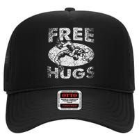 Funny Wrestling Funny Free Hugs Wrestling Gift High Crown Mesh Back Trucker Hat