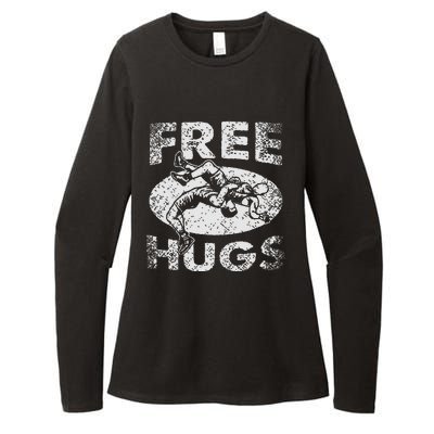 Funny Wrestling Funny Free Hugs Wrestling Gift Womens CVC Long Sleeve Shirt