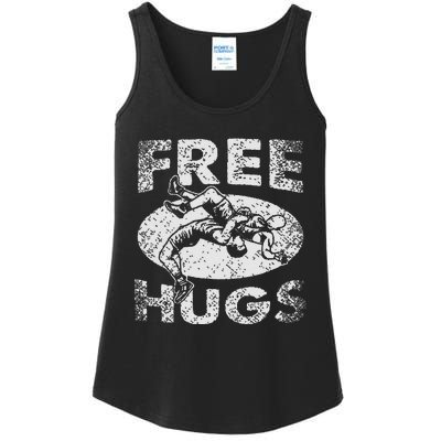 Funny Wrestling Funny Free Hugs Wrestling Gift Ladies Essential Tank