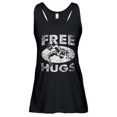 Funny Wrestling Funny Free Hugs Wrestling Gift Ladies Essential Flowy Tank