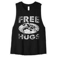 Funny Wrestling Funny Free Hugs Wrestling Gift Women's Racerback Cropped Tank