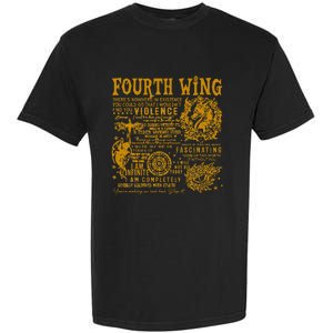 Fourth Wing Fantasy Book Romantasy Dragons Yarros Basgiath Garment-Dyed Heavyweight T-Shirt