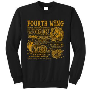 Fourth Wing Fantasy Book Romantasy Dragons Yarros Basgiath Sweatshirt