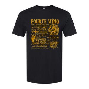 Fourth Wing Fantasy Book Romantasy Dragons Yarros Basgiath Softstyle CVC T-Shirt