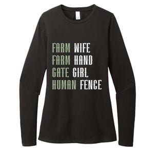 Farm Wife Farm Hand Gate Farmer Wife Of A Farmer Funny Gift Womens CVC Long Sleeve Shirt