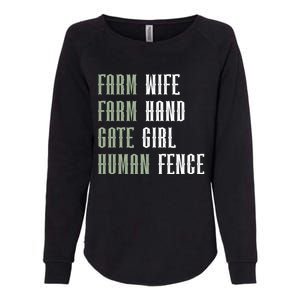 Farm Wife Farm Hand Gate Farmer Wife Of A Farmer Funny Gift Womens California Wash Sweatshirt