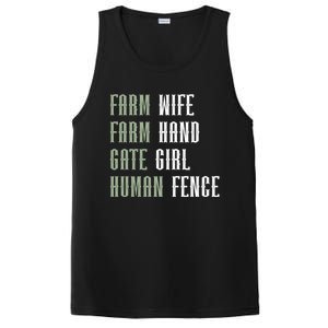 Farm Wife Farm Hand Gate Farmer Wife Of A Farmer Funny Gift PosiCharge Competitor Tank