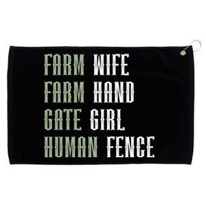 Farm Wife Farm Hand Gate Farmer Wife Of A Farmer Funny Gift Grommeted Golf Towel