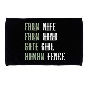 Farm Wife Farm Hand Gate Farmer Wife Of A Farmer Funny Gift Microfiber Hand Towel