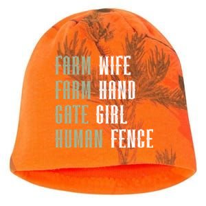 Farm Wife Farm Hand Gate Farmer Wife Of A Farmer Funny Gift Kati - Camo Knit Beanie