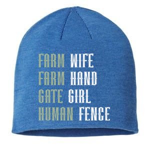 Farm Wife Farm Hand Gate Farmer Wife Of A Farmer Funny Gift Sustainable Beanie