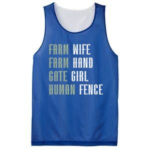 Farm Wife Farm Hand Gate Farmer Wife Of A Farmer Funny Gift Mesh Reversible Basketball Jersey Tank