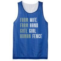 Farm Wife Farm Hand Gate Farmer Wife Of A Farmer Funny Gift Mesh Reversible Basketball Jersey Tank