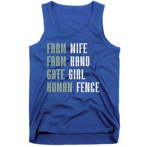 Farm Wife Farm Hand Gate Farmer Wife Of A Farmer Funny Gift Tank Top