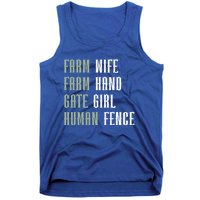 Farm Wife Farm Hand Gate Farmer Wife Of A Farmer Funny Gift Tank Top