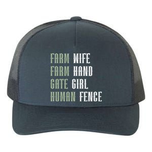 Farm Wife Farm Hand Gate Farmer Wife Of A Farmer Funny Gift Yupoong Adult 5-Panel Trucker Hat